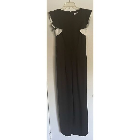 Calvin Klein Women's Jumpsuit with Flutter Sleeves Size 4 NWOT - Picture 3 of 7